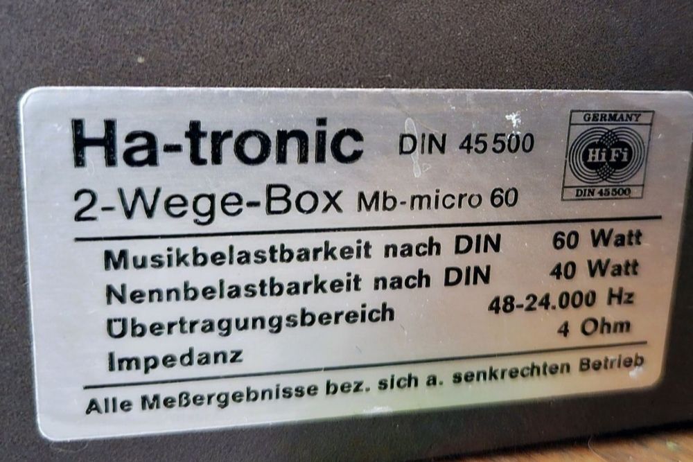 Kolumny Ha-tronic MB-micro 60 w idealnym stanie