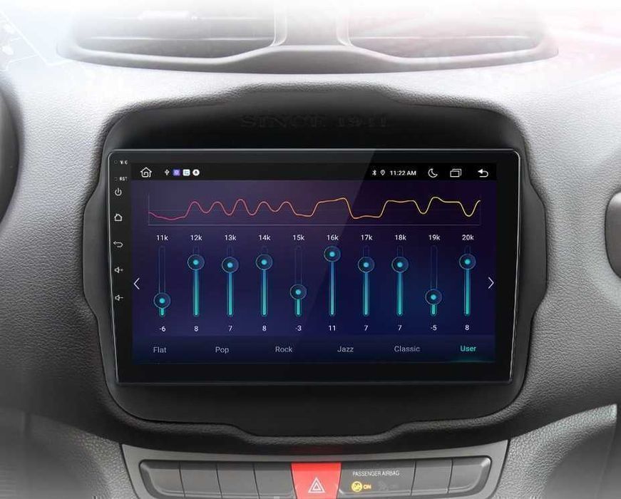 Jeep Renegade – Radio Android 15 9” CarPlay Android Auto 1GB/16GB GPS Nawigacja Stacja Multimedialna WiFi Bluetooth PL