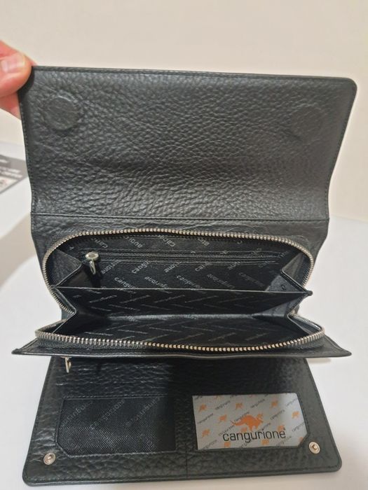 Кожаный мужской клатч Cangurione 4131 F-BLACK 001