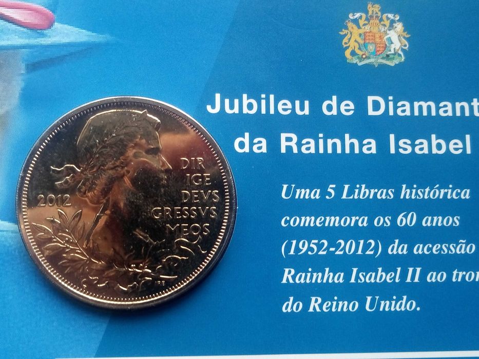 5 Libras do Jubileu de Diamante da Rainha Isabel II(1952/2012)