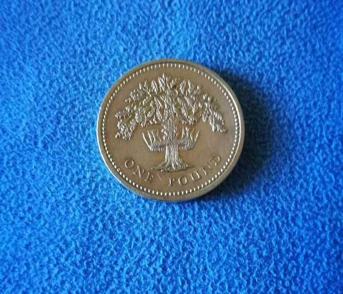 Moeda de 1 libra 1987 (English Oak) NÃO É OURO