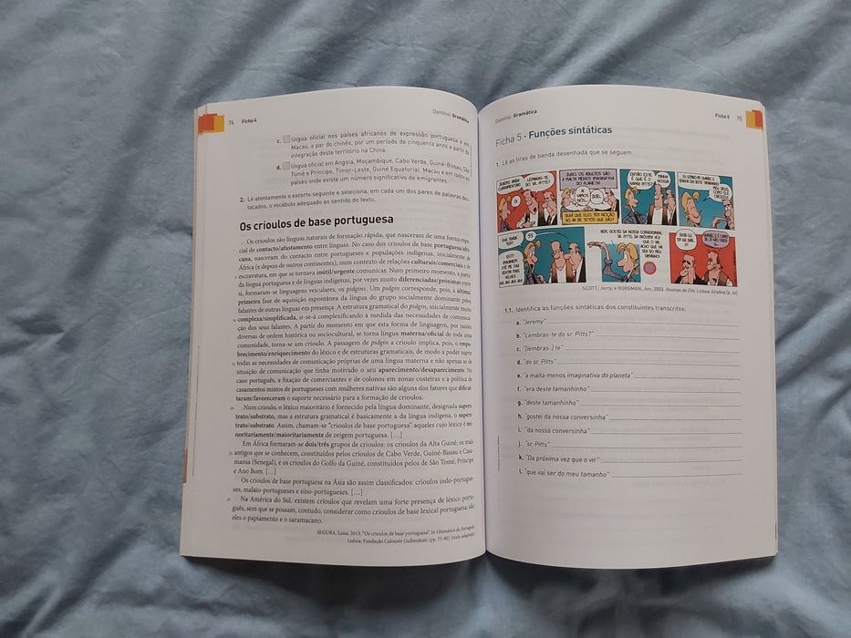 Caderno de exercícios Português 10° ano