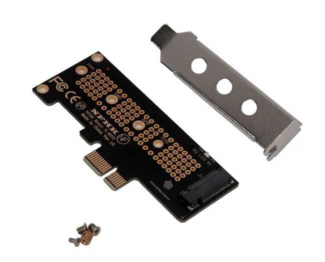 Адаптер-переходник SSD NGFF M.2 PCI-E х1 NVMe M-key MicroATX