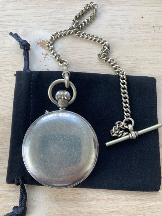 Relógio de bolso inglês antigo Cattermoles Wonder Lever corrente