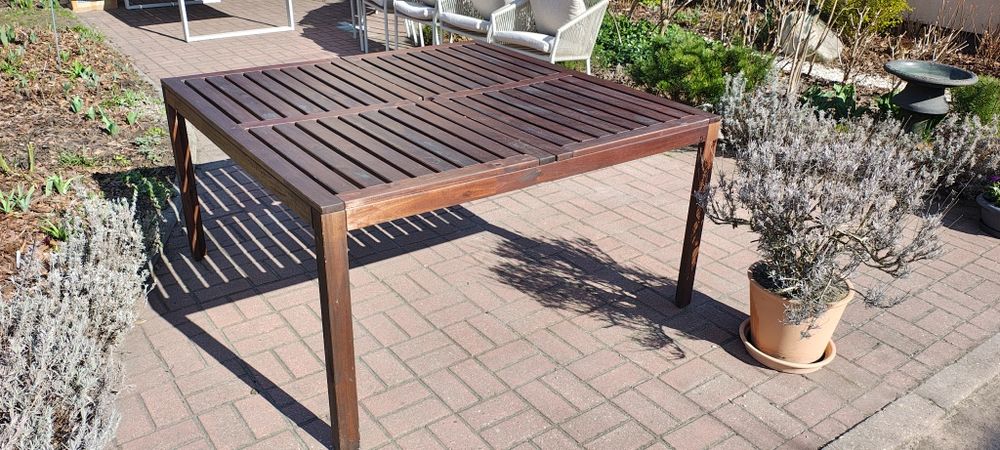Stół ogrodowy Ikea Applaro brązowy