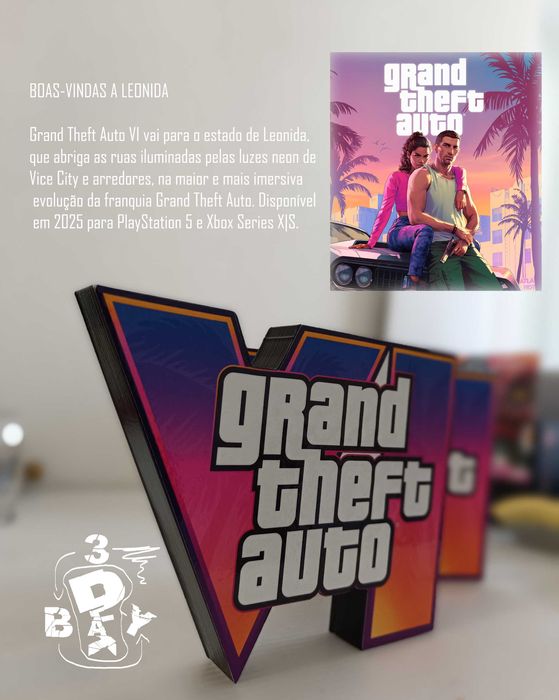 Logo 3D Grand Theft Auto VI