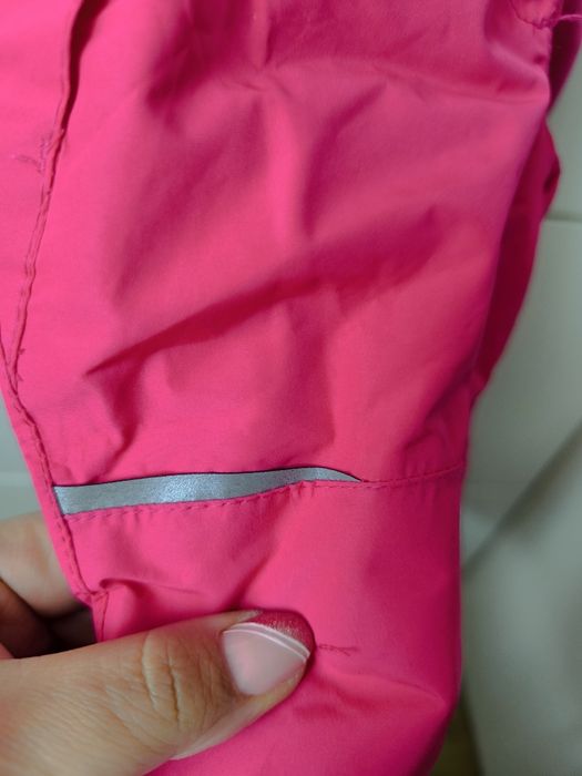 Różowe spodnie na śnieg na szelkach Lupilu r.86/92 nieprzemakalne