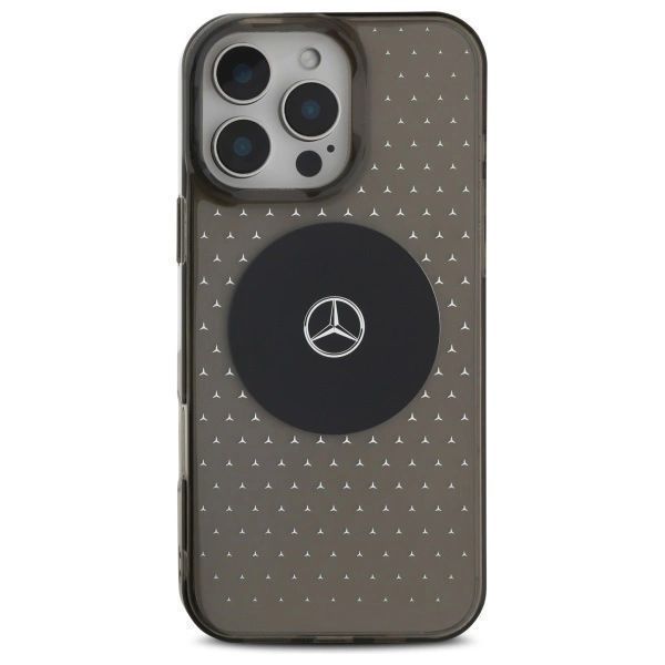 Etui Mercedes MB Case Star Pattern na iPhone 16 Pro - czarne