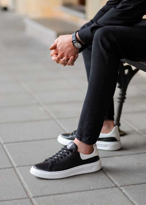 Sneakersy męskie Lurso Tremblay Black | 100% skóra