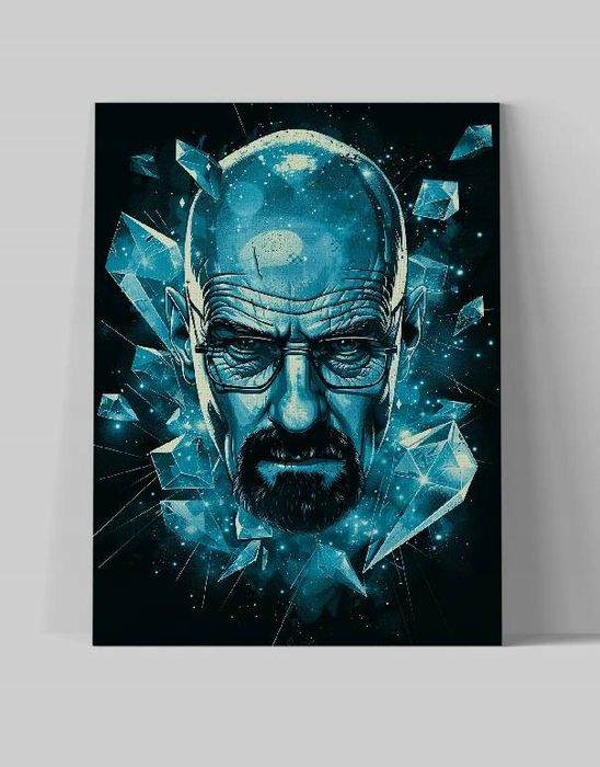 Obraz na płótnie Walter White – Kryształ 90x120 cm do wnętrz