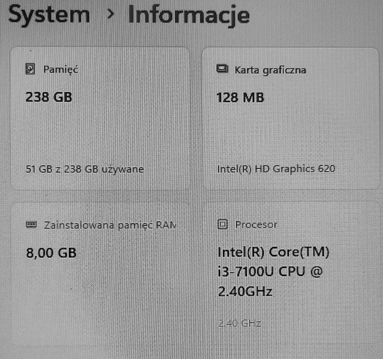 DELL do domowo-biurowych zastosowań - Intel SSD256GB Win11 Office