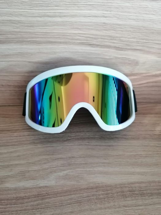 Gogle okulary Białe narciarskie snowboardowe sportowe multi