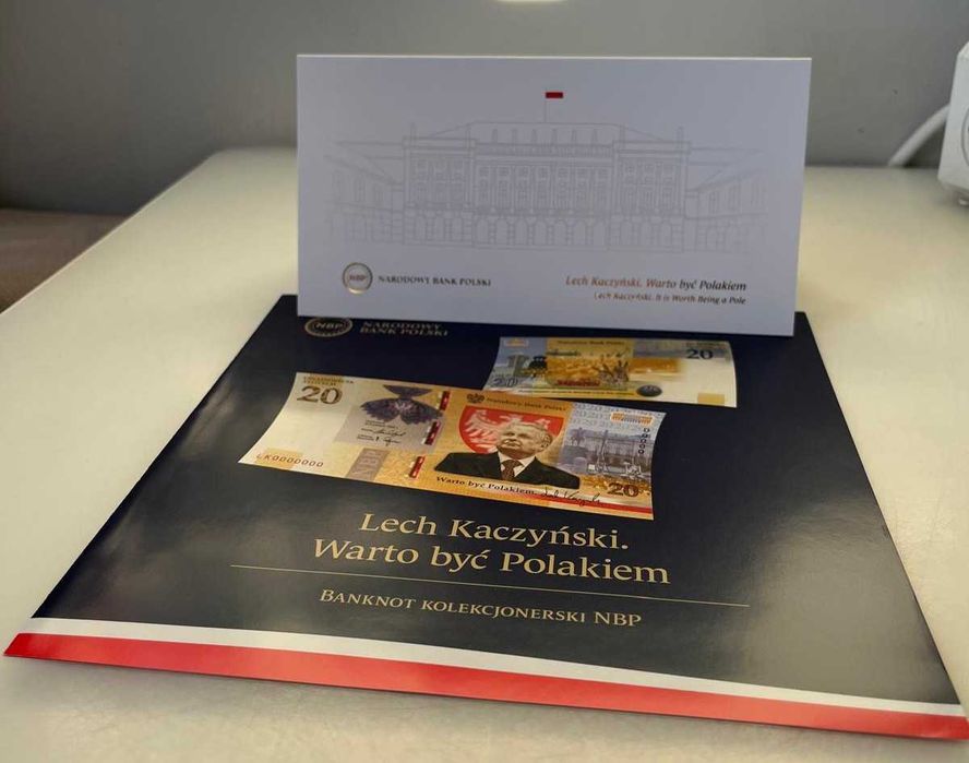 NBP Banknot kolekcjonerski 20 zł 2021 – Lech Kaczyński „Warto być Polakiem”