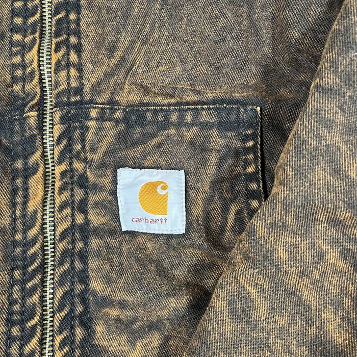 Carhartt Rework Jacket Casaco Acid Wash Castanho - Tamanho S