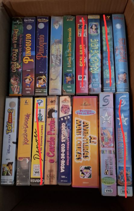 Cassetes VHS e DVD