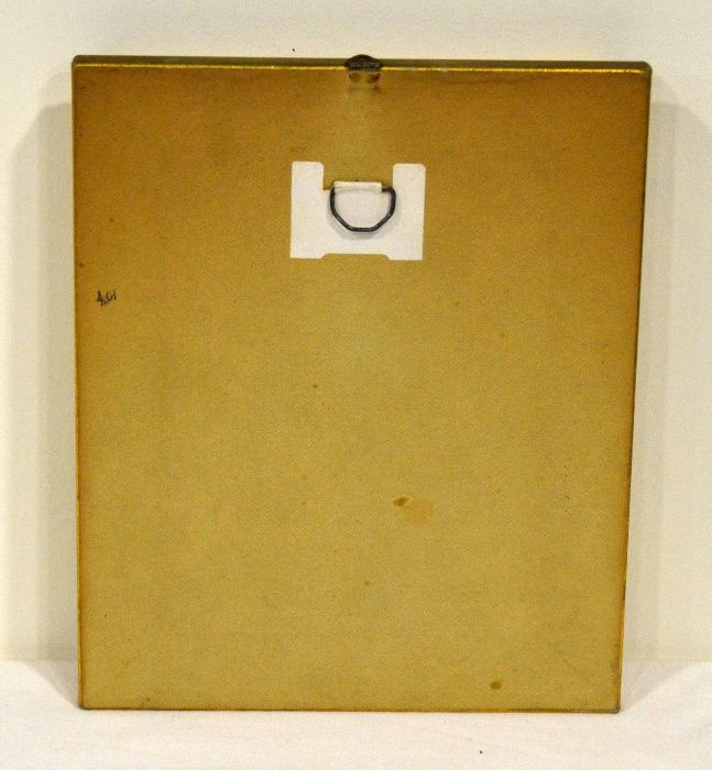 Par de pequenos quadros pintados sobre seda