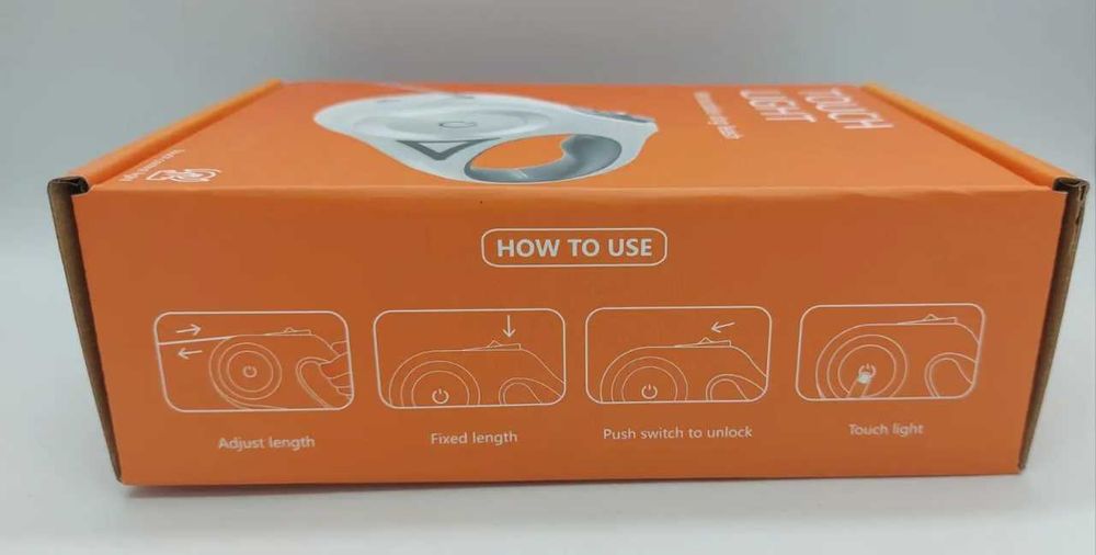 Поводок для собак с фонариком и LED подсветкой