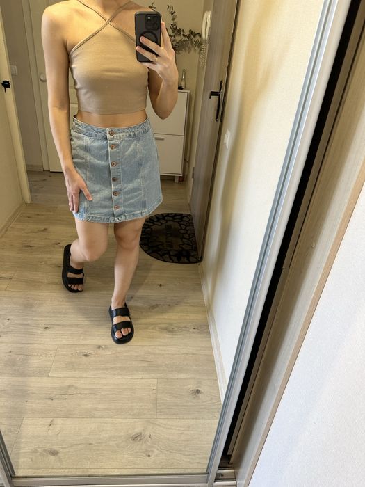 Джинсові міні юбки