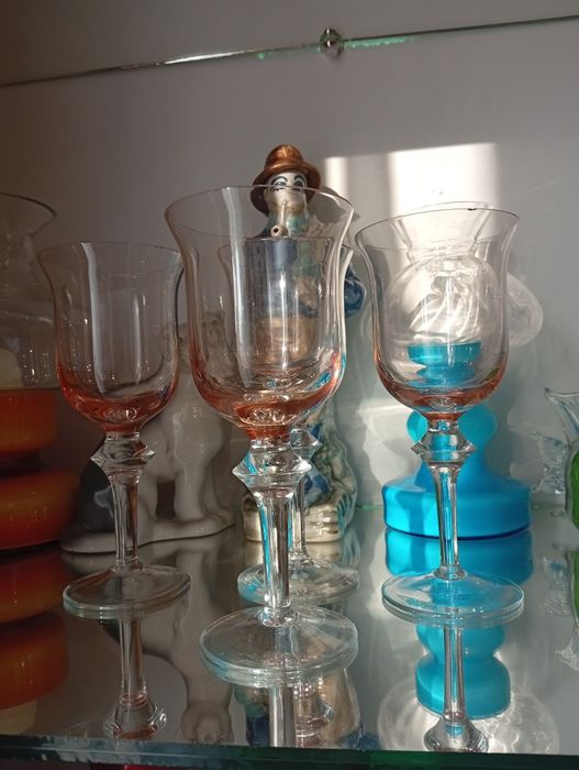 Kieliszki Aurora Sarnecki Krosno prl, bardzo rzadkie!