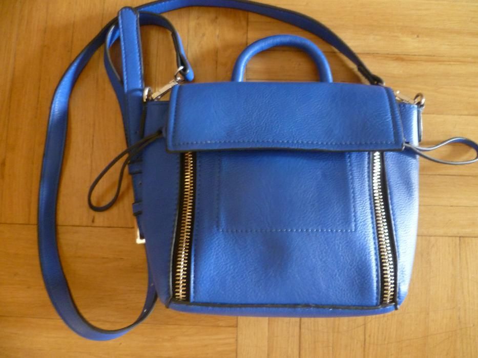 Torebka niebieska do ręki i na ramię