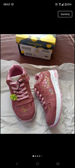 Sportowe buty lurchi vera 28 wkładka 17,5 cm skóra naturalna piękny kolor , holograficzne