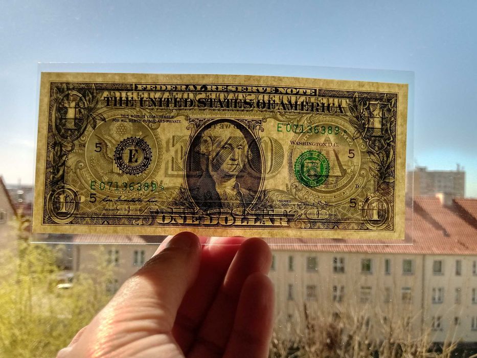 1 $ seria zastępcza UNC/ 100 $ złocony, fant. Piękny zestaw! Gratis!