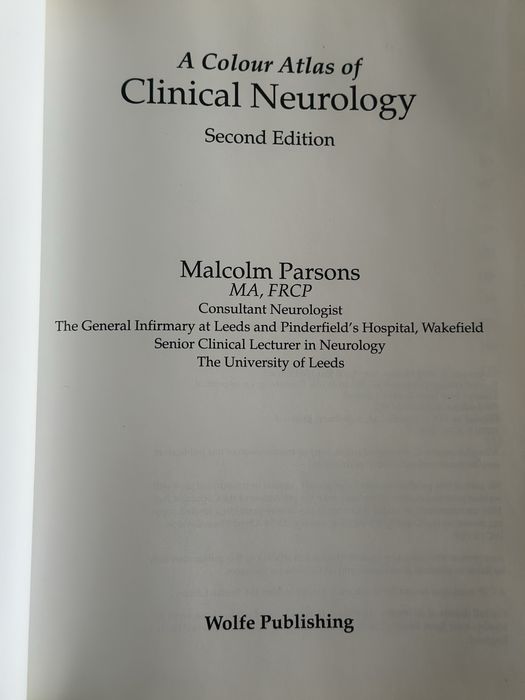 Color Atlas Of CLINICAL NEUROLOGY - Malcolm Parsons