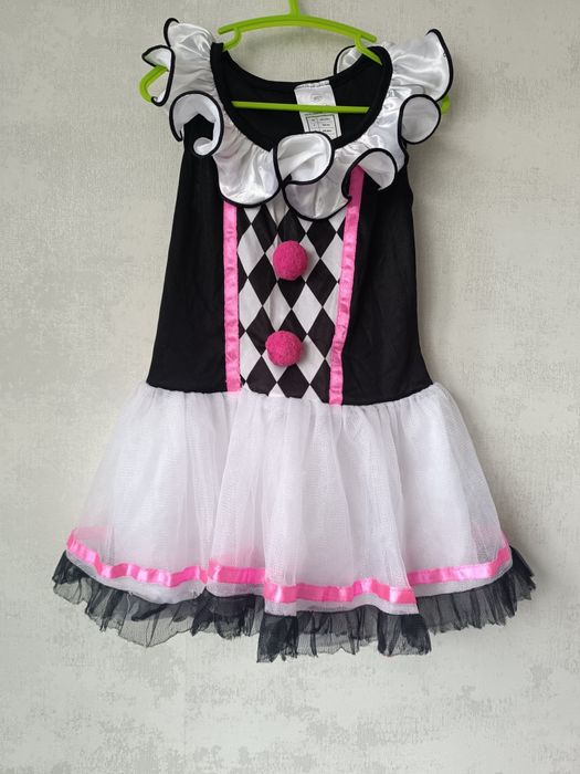 Платье клоуна, Харли Квин, арлекино на девочку на Хеллоуин