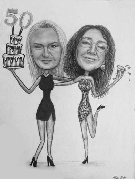 Portret na zamówienie | 2-3 dni! | Ślubne, karykatury, grupowe i inne