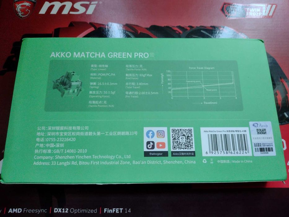 Switche Akko Cream Blue V3 Pro 45szt przełączniki do klawiatury custom