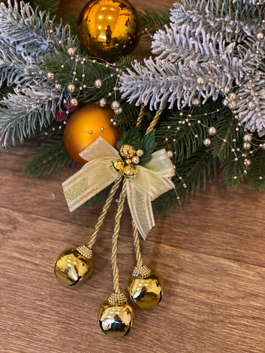 Гірлянда новорічна штучна хвоя, віночок різдвяний