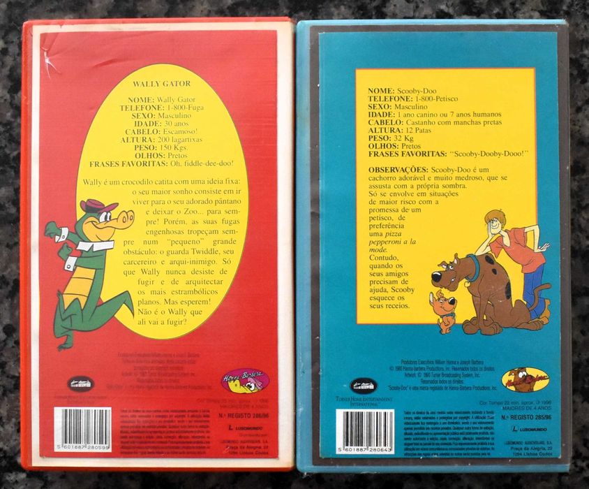Hanna-barbera: A Pandilha Yabba-Dabba-Doo - Lote de 8 cassetes VHS