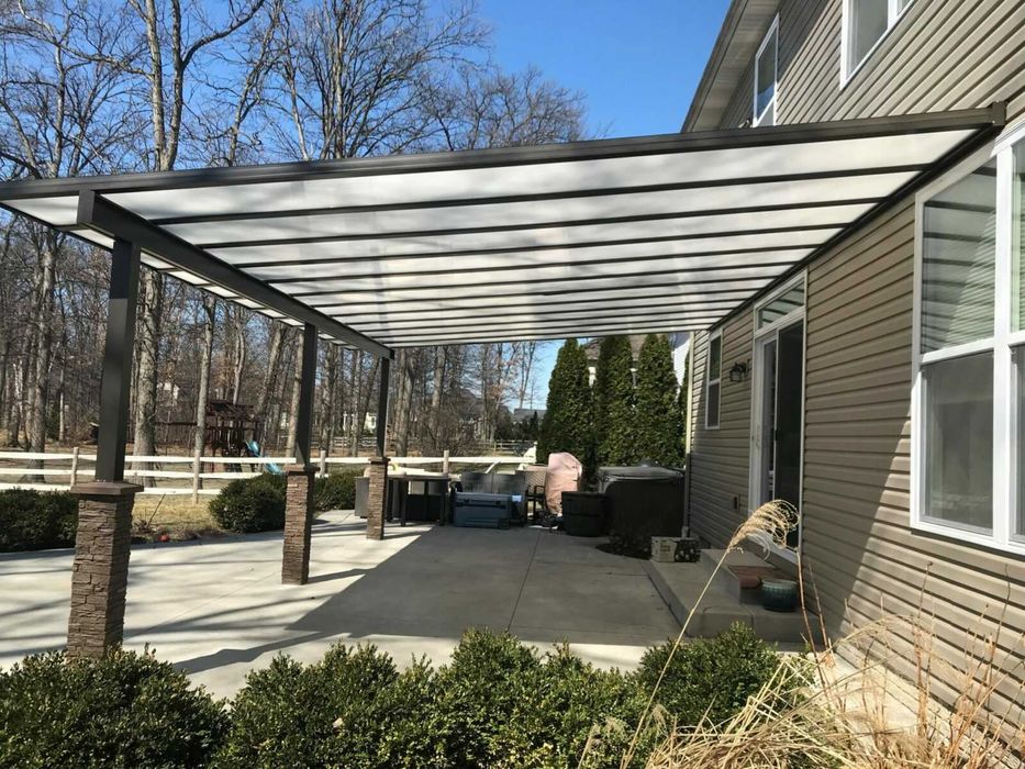 Pergola Altana Zadaszenie tarasu Aluminium i poliwęglan 3,73 x 3,03 m