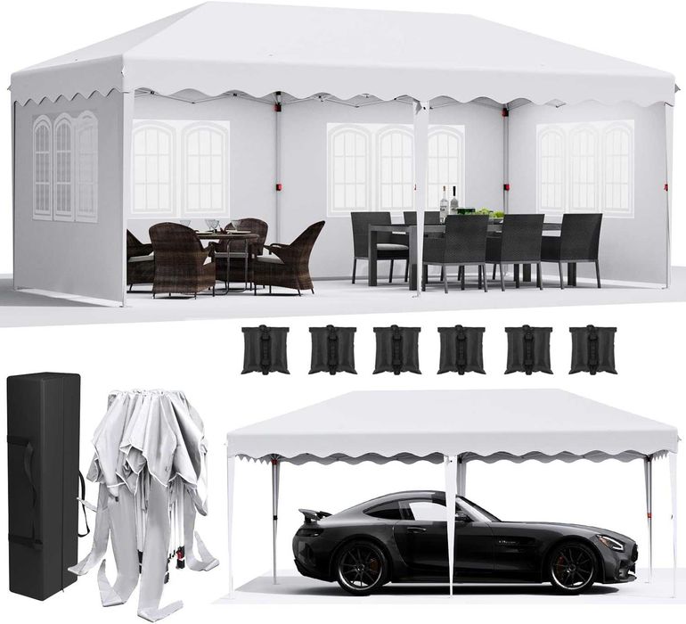 Namiot Ogrodowy 3X6 M 4 Ściany WODOODPORNY Materiał OXFORD 420D UV50+