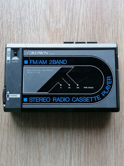 Walkman CROWN Made in Japan Zabytkowy walkman z radiem Crown