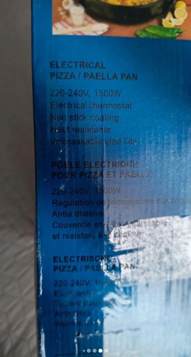 Elektryczna patelnia 38 cm SHOV EPP-38 z pokrywką