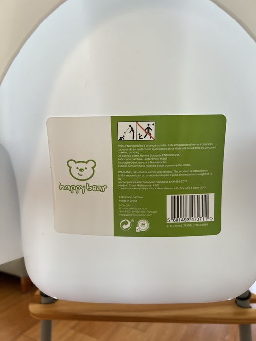 Cadeira Refeição Branca | Happy Bear