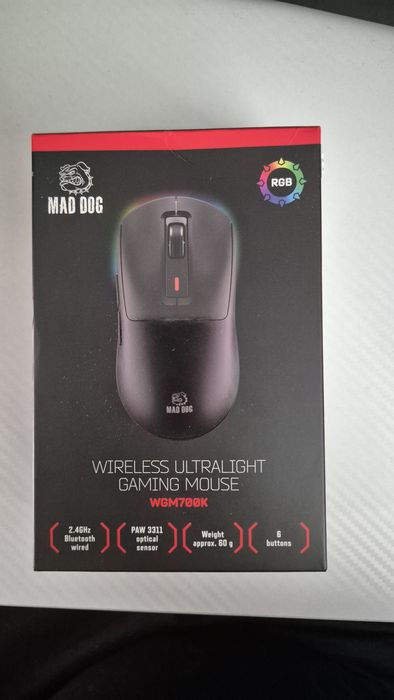 Mysz MadDog wireless ultralight gaming mouse