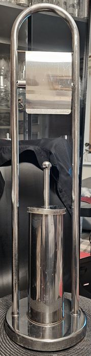 Stojak na papier toaletowy + szczotka do wc 2w1