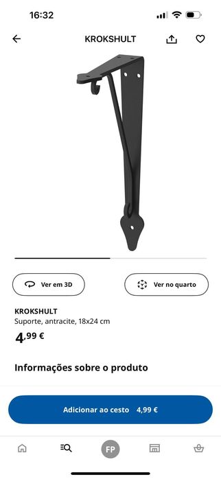 Prateleira IKEA com dois suportes
