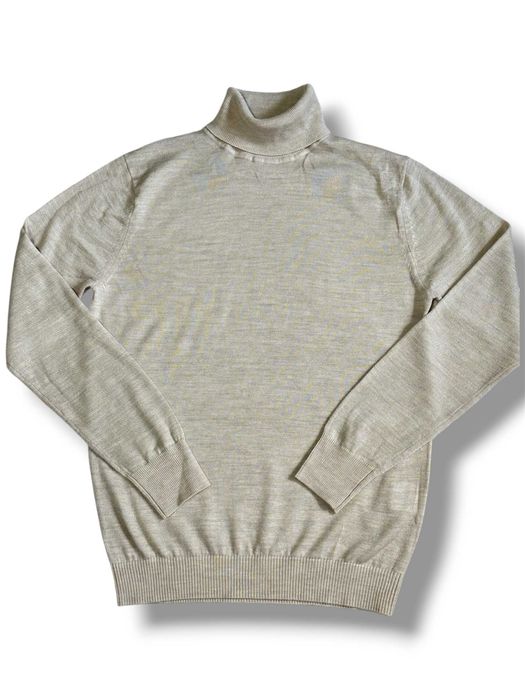 BRUUN&STENGADE męski sweter z golfem golf wełniany 50% wełna MERINO L