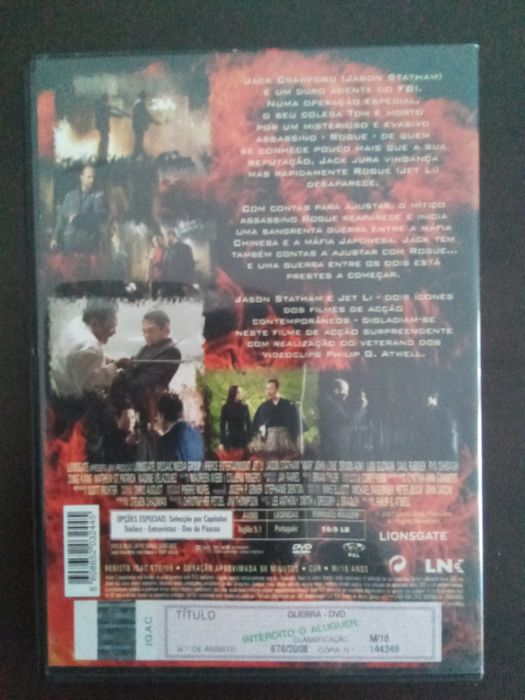 DVD filme Guerra