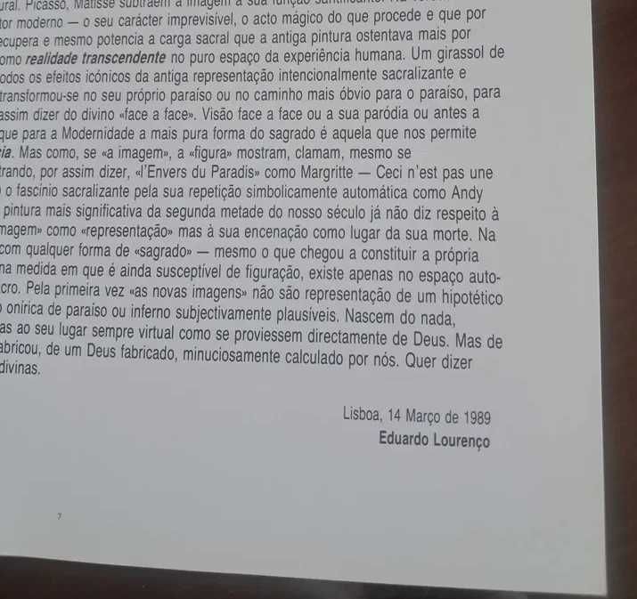 Catálogo da Exposição 'O Sagrado'