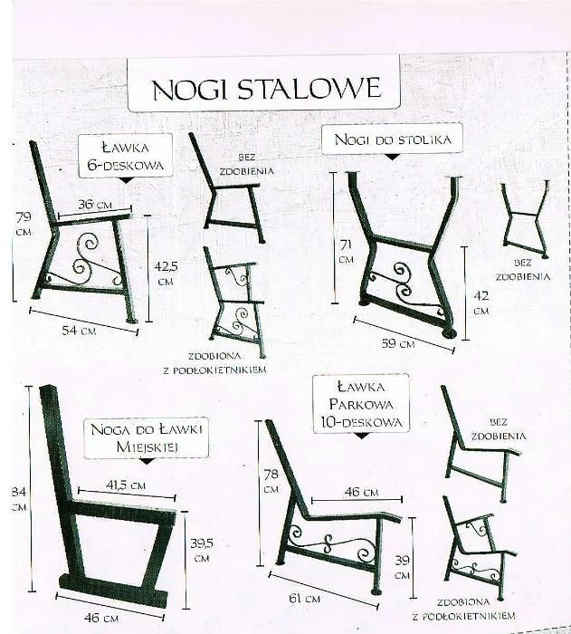 Huśtawka -Nogi do huśtawki