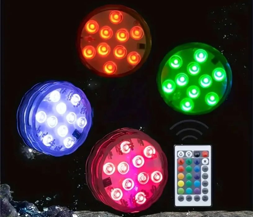 Oświetlenie LED do basenu, jacuzzi, bali, wanny na pilot.