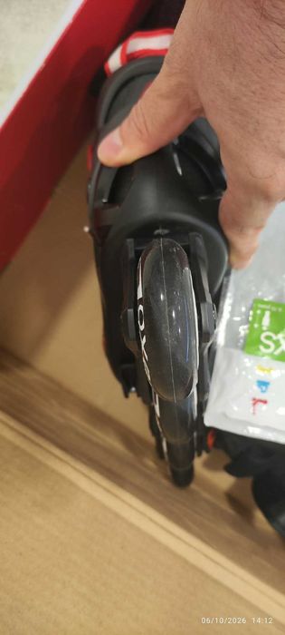 Patins Oxelo Fit 3 Junior Preto/Vermelho + Kit de proteções