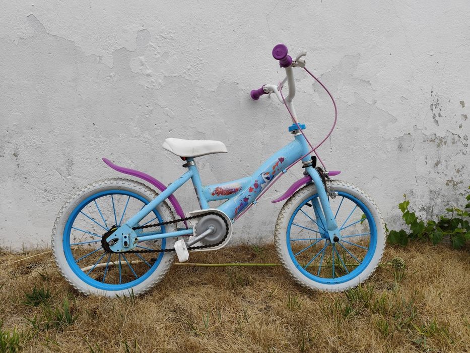 Bicicleta criança Frozen 16" — azul e roxo