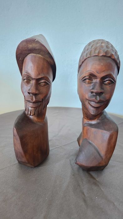 Arte africana - Estatueta em Pau Preto - Casal