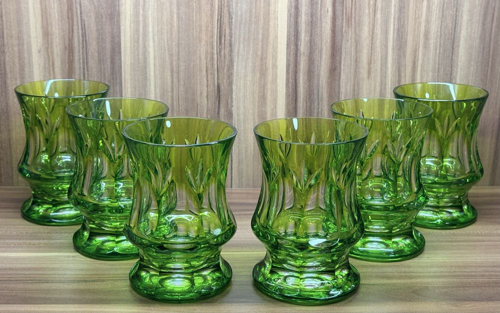 Винтажные хрустальные стаканы для воды WMF Cristal Cabinet GDR Германи