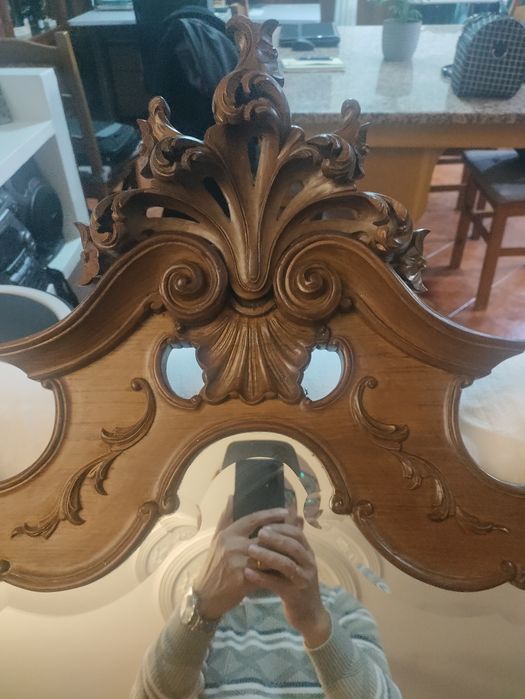 Espelho rústico em madeira 1,10x70